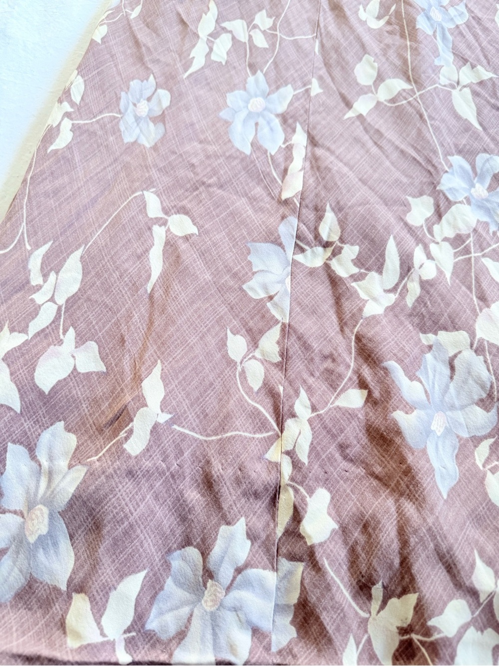 Brooks Brothers 14 Silk Bias Floral 90’s Mauve Dress - Picture 2 of 7